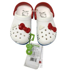 Crocs kid’s C9 size, I AM Hello Kitty Classic Clog – White C9