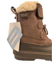 LONDON FOG Boys Oxford Toddler Cold Weather Snow Boot Size 6 Brown Faux Fur NEW