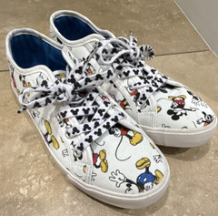Disney Mickey Mouse Canvas Low Top Lace-Up Sneakers Unisex Kids Size 6