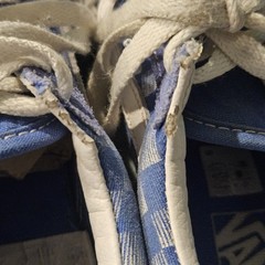 Vans Old Skool Blue Checkerboard Canvas Sneakers Youth Unisex Size 1