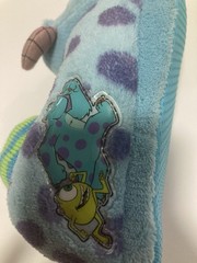 Disney Pixar Monster Inc. Pull On Slippers Kids Size 9-10 Blue/Green