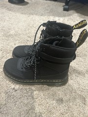 Dr Martens Combs Tech J Kids Black Boot US 1 Zip Lace Doc Martens Youth School