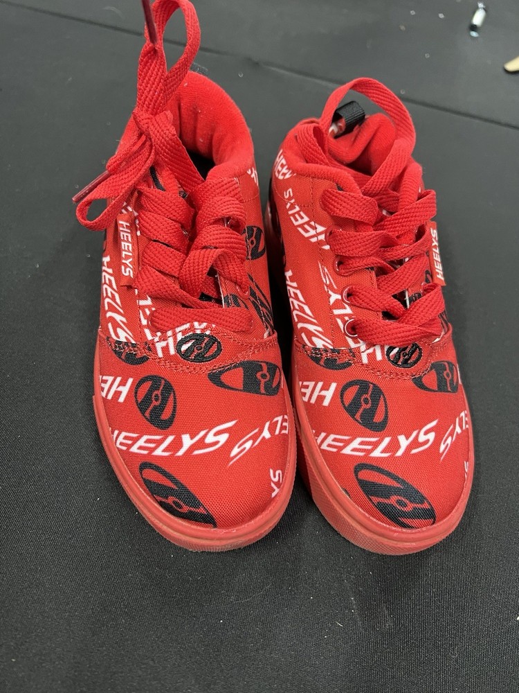 Heelys Pro 20 Prints Logo Wheeled Shoes Sneakers Red Sz 1 (YOUTH)