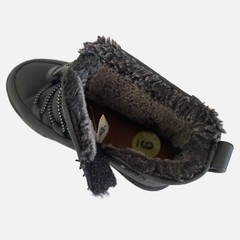 TOMS Alpine Ankle Boots Toddler 9 Gray Black Faux Fur Lining Fall Winter Aztec