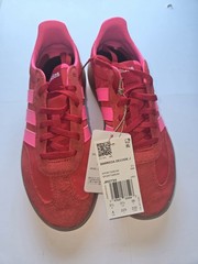 adidas Barreda Decode J Kids Sneakers US 4 EU 36 Red/Pink Suede Low Top JR0759