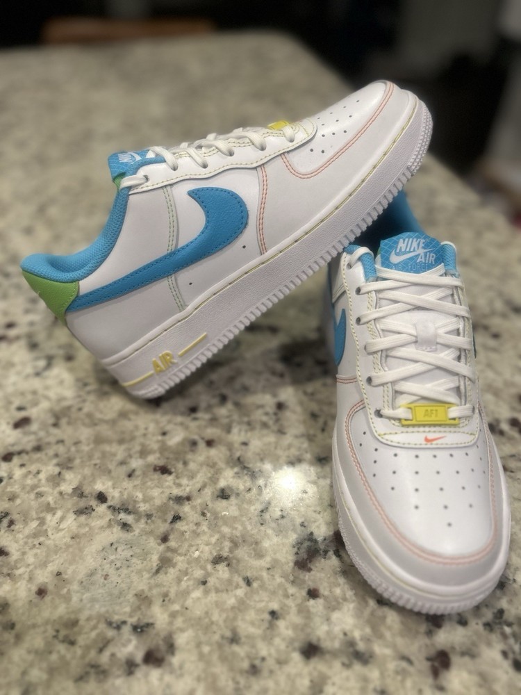 Nike Air Force 1 GS Rainbow Stitch Size 6