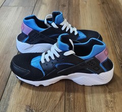 Nike Huarache Run GS E Black/Mint Foam-LT Photo Blue Size 6.5Y