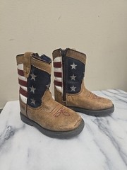 Cody James USA Flag Western Boots – Toddler Size 6D #43800 T Patriotic