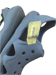 Crocs Iconic Comfort Gray Clog Strapped Sandal Kids Size C 10