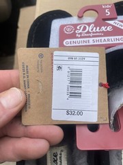 Kids Dluxe By Dearfoams Cognac Shearling Slippers – Size 5 NEW!!