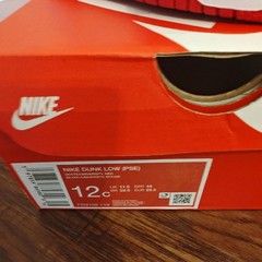 Nike Dunk Low University Red PSE Kids 12C New Without Tags NWOT In Box