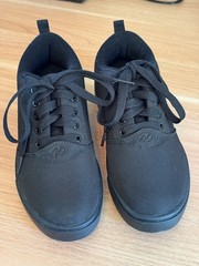 HEELYS PRO 20 Youth Size 4 Black Textile Lace Up Skate Shoes Unisex