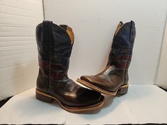 Justice Tin Haul Boots Kids Size 3 American Flag Captain America Pattern