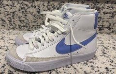 Nike Blazer Mid ’77 White Laser Blue Kids Athletic Sneaker