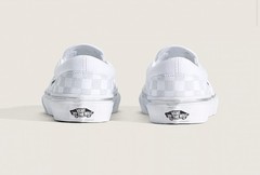 New Youth Vans Classic Checkerboard Slip On Sneakers Metallic Silver Gray 3 Kid