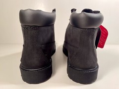 Timberland, 6 In Premium Waterproof Boot, Black Nubuck, Junior’s Size 7, 12907