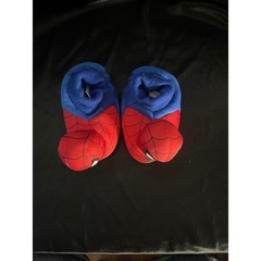 Marvel Spiderman Toddler Plush Slippers Red Blue 3D Character Size S 7/8
