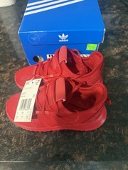 Adidas U Path Run Youth Kids Running Shoes-All Red New in Box Size 10K