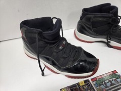 Air Jordan 11 Retro Bred 2012 Black Varsity Red White Sz-6.5y 378038-010