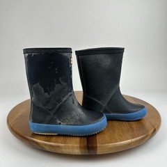 Little Kids Hunter First Classic Navy Blue Pull On Tall Rain Boots Size 8 C GUC