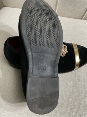 Wedding shoes Meijiana Party Black Velvet Loafers Shoes Size 3 for kids