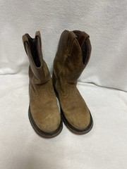 Rocky Kids Pull On Boots Original Flex Brown Leather Western Waterproof Size 1