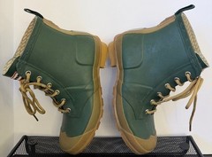 Hunter Thurloe Kids Lace Up Rain Boots Green Size US 3 Youth UK 2 EU 34 Wellies