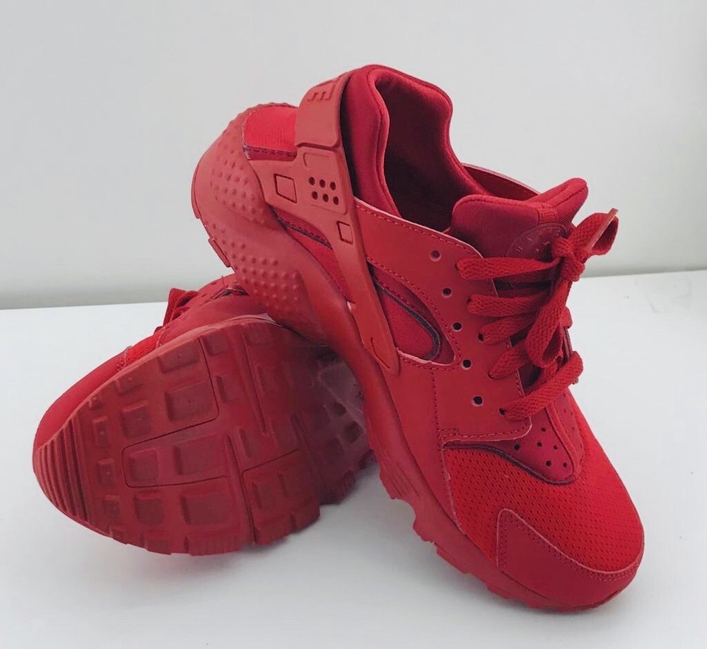 NIKE HUARACHE RUN (GS) UNIVERSITY RED [654275-600] US 6Y (BARELY USED)
