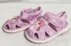 Selfanie Pink Unicorn Hook & Loop Sandals Stars Pattern Kids US 4 Fabric