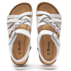 Torotto Girls Sandals with Cork Footbed Adjustable Buckle Casual Slides Sanda…