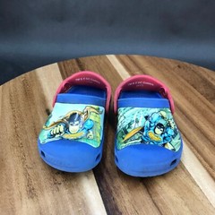 Crocs Superman Blue Red Rubber Clogs Slip On Shoes Little Kids Size 6