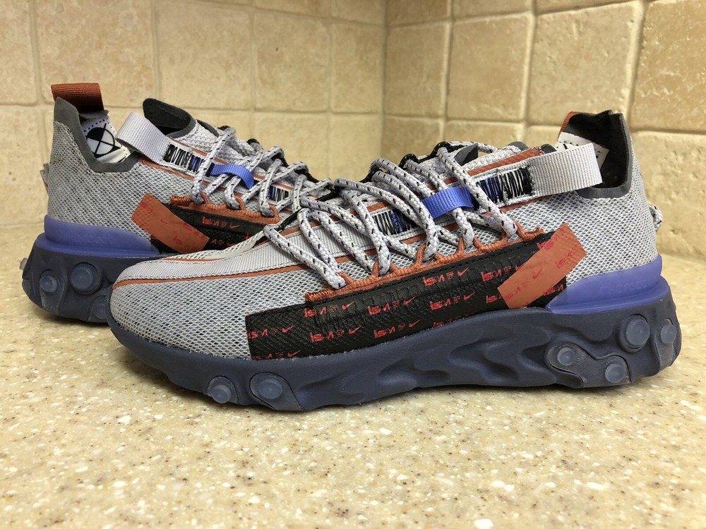Nike React WR ISPA Wolf Grey Running Shoes CT2692-001 Men’s Size 4.5 EUR 36.5