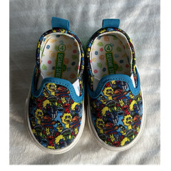 Sesame Street Kids Slip-On Shoes Size 4 Multicolor Blue Elmo Cookie Monster