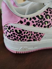 Nike Air Force 1 Light Pink Leopard Youth 5.5Y Sneakers Girls Low Top Shoes