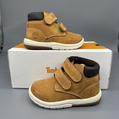 Timberland Toddle Tracks Hook Loop Wheat Nubuck Leather Boots Toddler Size 5 New