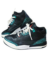 BOYS AIR JORDAN 3 RETRO_BLACK/RED-HYPER JADE -SIZE 1