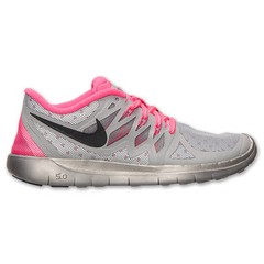 New Nike Youth Free 5.0 Flash GS (685712-001) Reflect Silver / Black-Hyper Pink