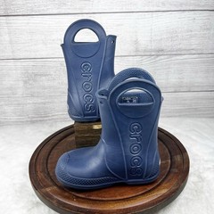 Crocs Kids’ Handle It Rain Boot Pull On Navy Blue Size 10C Outdoor Shoes Toddler