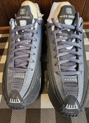 NIKE SHOX R4 (GS) OBSIDIAN/ALUMINUM BLUE NWB SIZE 6.5Y OR WOMENS 8.5 IM6973 451