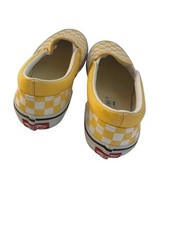 VANS Checkered Yellow & White Slip On Shoe YOUTH Size 2.5