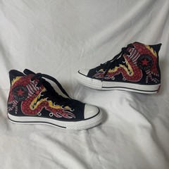 RARE Converse Chuck Taylor Dragon Flame High Top Youth Size 2 NWB