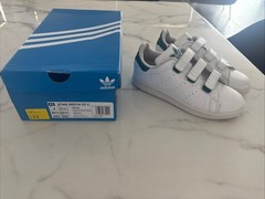 Adidas Kids Unisex 2US/ 1.5UK/ 33.5eur Stan Smith Sneakers White/green Shoes