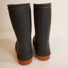 Kids Rubber Waterproof Rain Boots Black, Size US 5-6