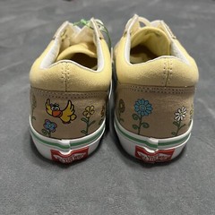 Vans Old Skool Sesame Street Low Elmo Natural Yellow Kids Size 3 Cookie Monster