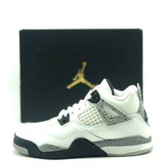 *NEW* PRE-SCHOOL NIKE AIR JORDAN 4 RETRO (PS) WHITE CEMENT (IB4388 100) 👍