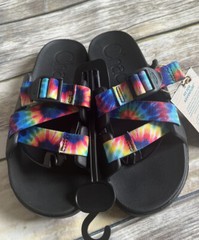 Chaco Big Kid Unisex Chillos Sandal, Dark Tie Dye size 5 NWT