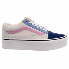 VANS Old Skool Stackform Pig Suede/Sherpa Shoes, Boys Girls Kids, Youth Size 3.5