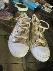 Converse Chuck Taylor All Star OX Little Kid’s Shoes US Sz 3 Gliter Gold 662307C