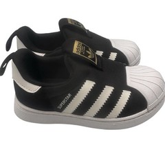 Adidas Superstar 360 Toddlers 7KSlip On Shoes Black White Gold Sneakers GX3233