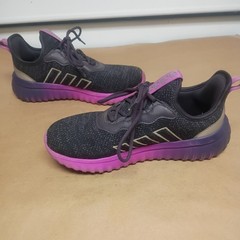 Adidas Cloudfoam Kaptir Flow Black Purple Pink Sneakers Kids Size 5